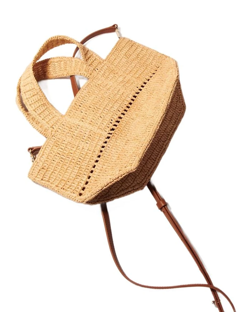 Crocheted Raffia Mini Tote