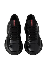 Men's Patent Leather and Technical Fabric America's Cup Sneakers