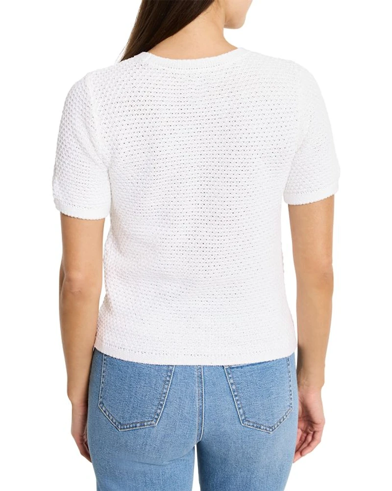 Tuck Stitch Sweater Tee