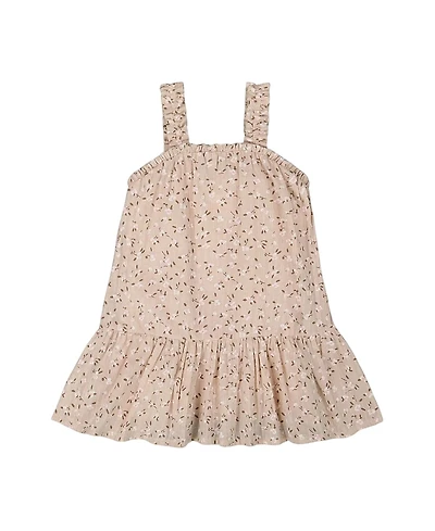 Deux par Deux Girls' Printed Eyelet Dress - Little Kid