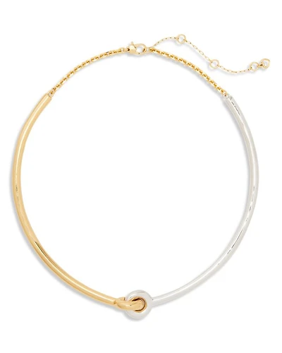 kate spade new york Interlock Structured Collar Necklace, 16"-19"