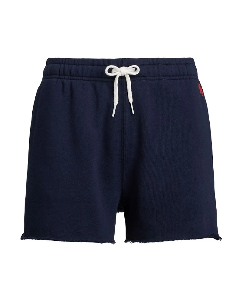 Lightweight Fleece Drawstring Cutoff Shorts