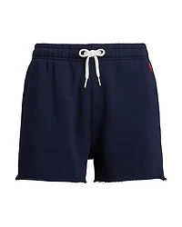 Lightweight Fleece Drawstring Cutoff Shorts