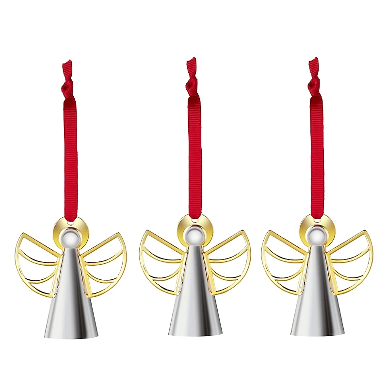 Nambe Mini Angel Ornaments, Set of 3