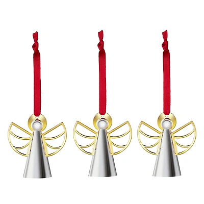 Nambe Mini Angel Ornaments, Set of 3