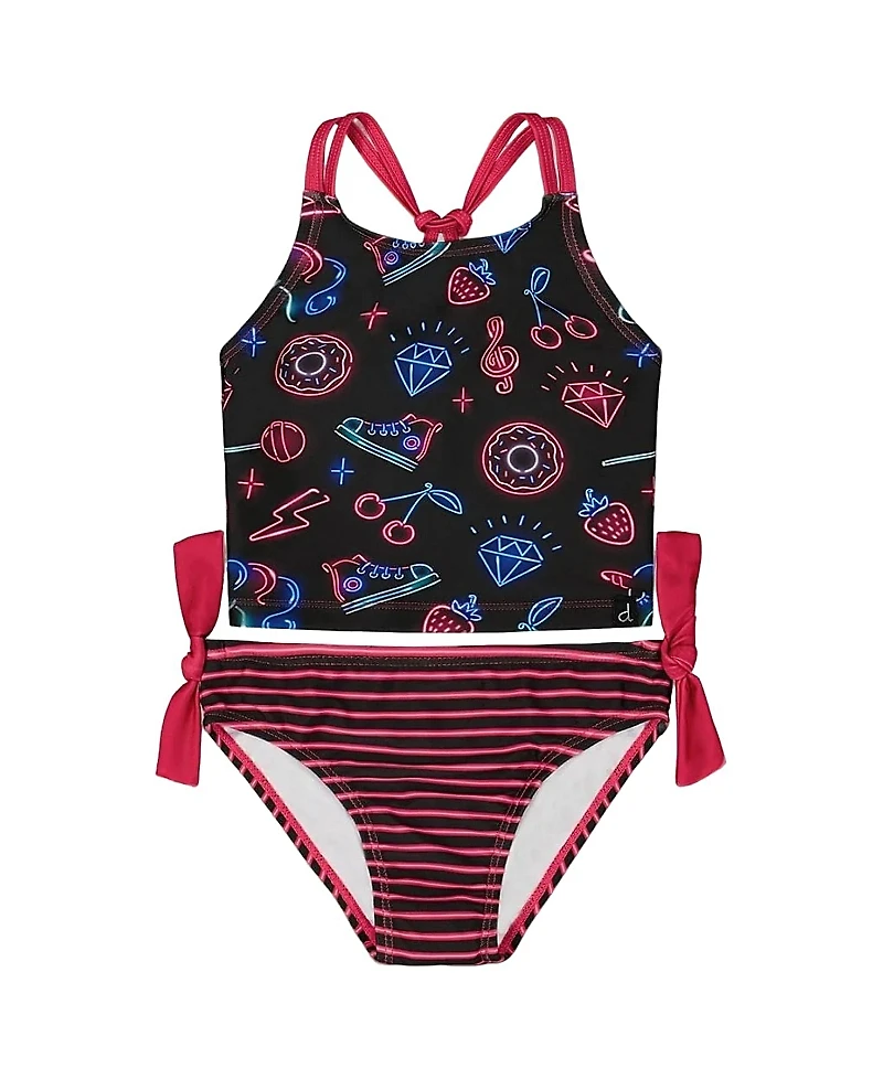 Deux par Deux Girls' Printed Two-Piece Swimsuit