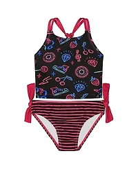 Deux par Deux Girls' Printed Two-Piece Swimsuit