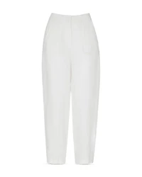 Linen Barrel Leg Trousers