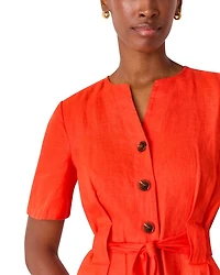 Fiona Linen Button Front Jumpsuit