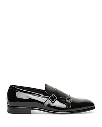 Santoni Men's Adrian Formal Loafer Black Patent Leather