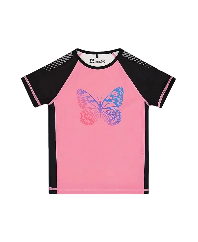 Deux par Girls' Printed Short Sleeve Athletic - Little Kid