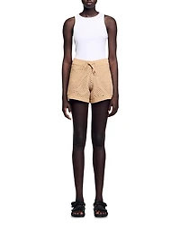 Strass Open Knit Shorts