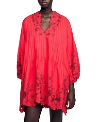 Floral Scalloped Mini Dress