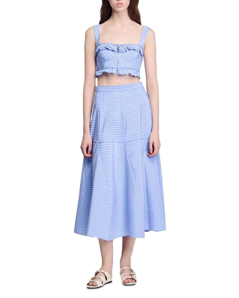 Long Striped Skirt