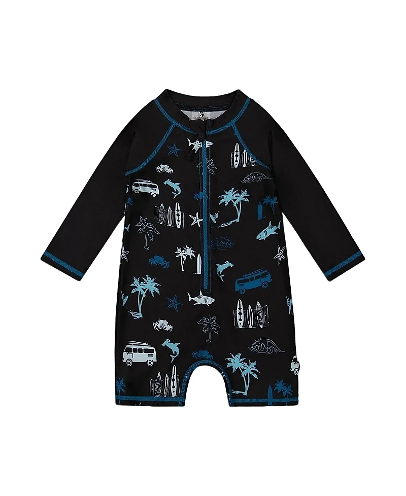 Deux par Deux Boys' Printed Long Sleeve Rashguard - Little Kid