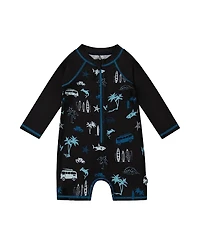 Deux par Deux Boys' Printed Long Sleeve Rashguard - Little Kid