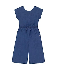 Deux par Deux Girls' Chambray Jumpsuit - Little Kid