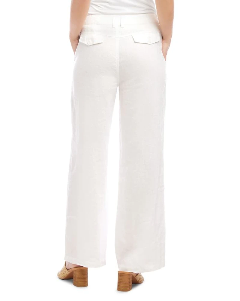 Linen Wide Leg Trousers