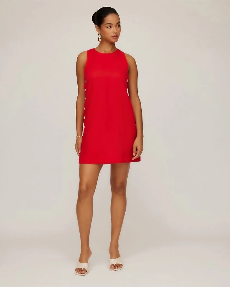 Clarice Side Button Shift Dress