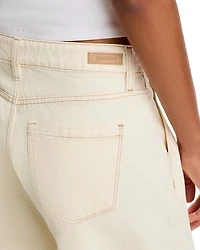 Longline Pleated Denim Shorts Cake Topper