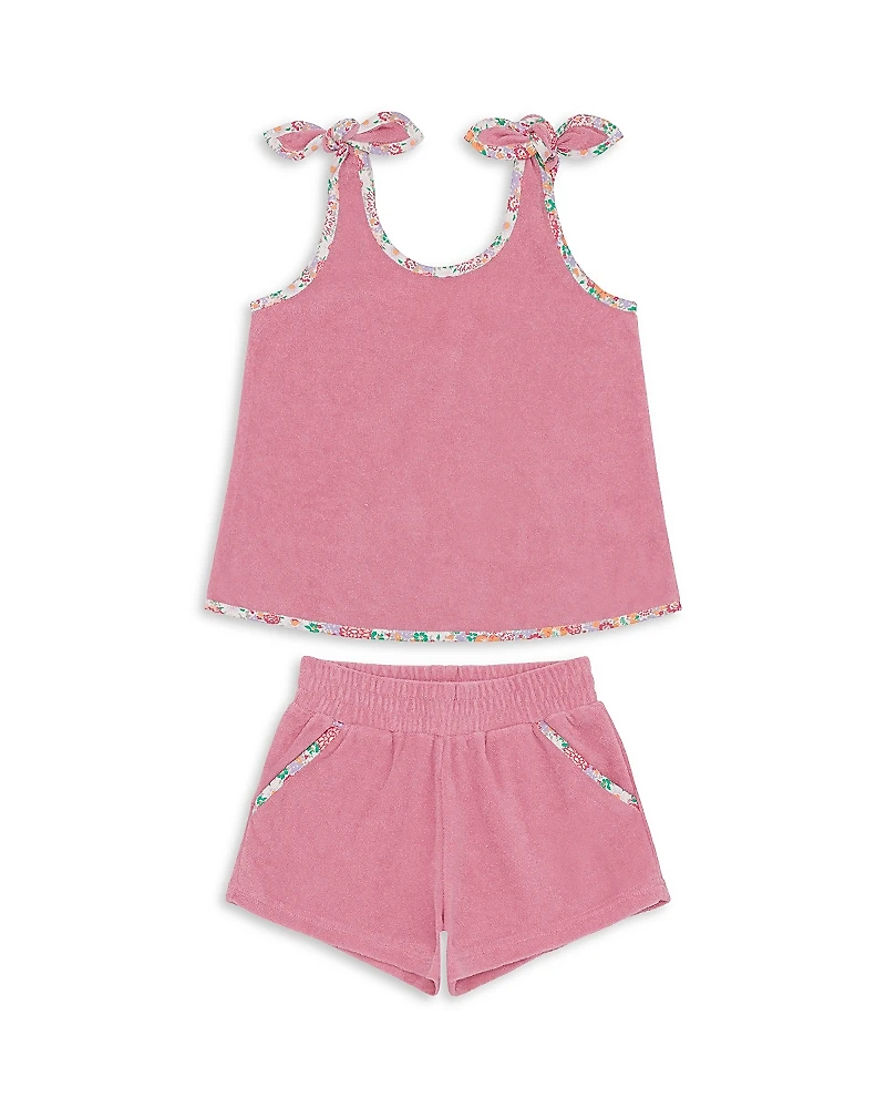 Minnow Girls' Tie Knot Tank Top & Shorts Set - Baby, Little Kid, Big Kid