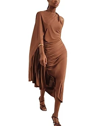 Kyra Cape Sleeve Jersey Dress
