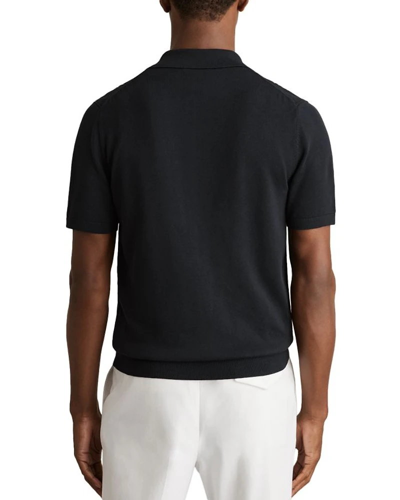 Pointelle Zip Front Shirt