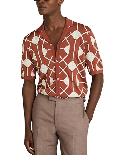 Terrazzo Embroidered Camp Shirt
