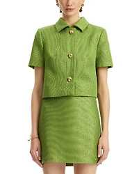 Oscar de la Renta Sequined Tweed Jacket