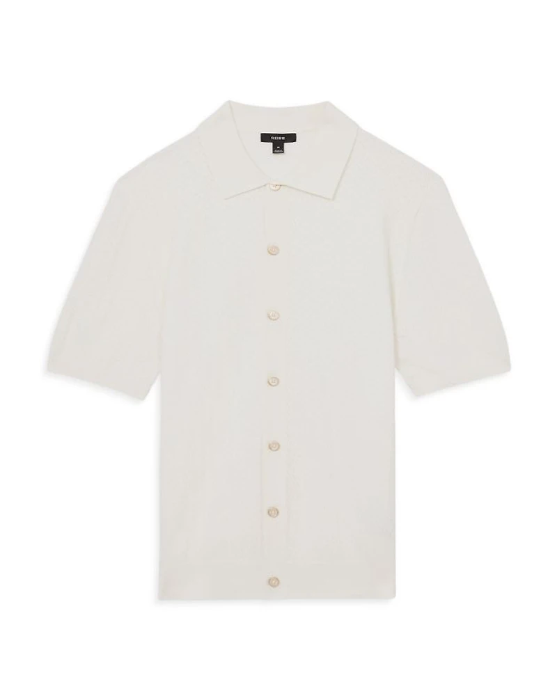 Thames Slim Fit Textured Short Sleeve Shirt
