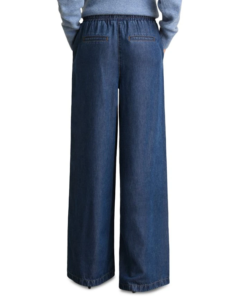 Parker Denim Look Wide Leg Pants