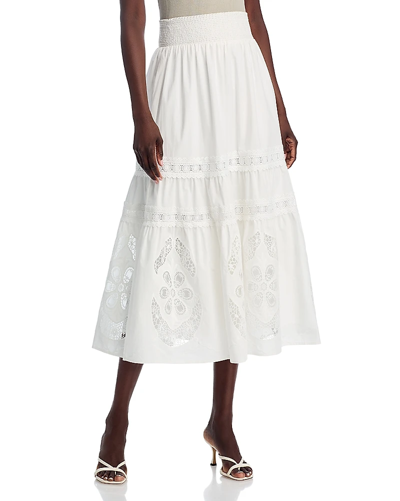 T Tahari Embroidered Maxi Skirt