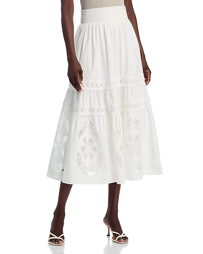 T Tahari Embroidered Maxi Skirt