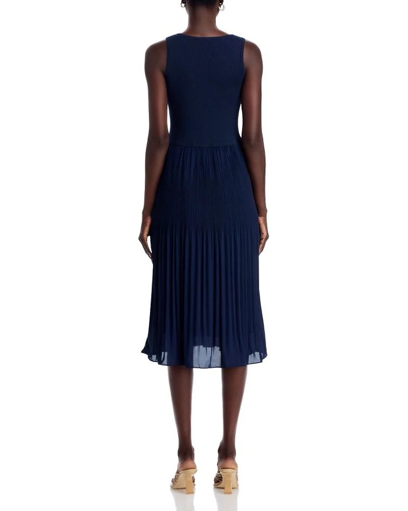 Pleated Midi Dress