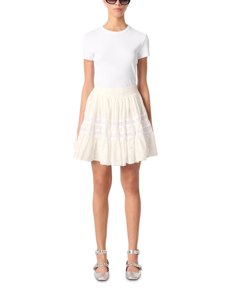 Short Embroidered Skirt