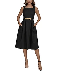 Donna Karan Belted A Line Dress