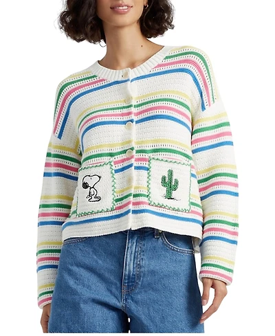 Chinti & Parker Women's Cotton Peanuts Vacation Cardigan