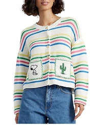 Chinti & Parker Women's Cotton Peanuts Vacation Cardigan