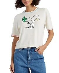 Chinti & Parker Women's Cotton Peanuts Vacation T-Shirt Top