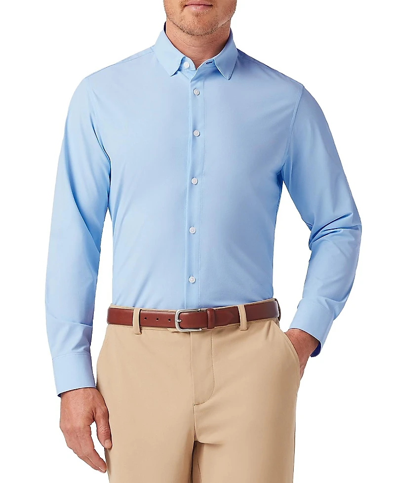 Mizzen+Main Leeward Ls Dress Shirt Light Blue Straton Check