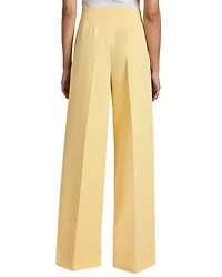 LILY Wide Leg Pants with Slanted Side Pockets Techno Crepe