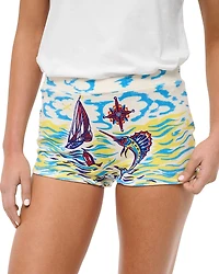 Staud Lake Swim Cover-Up Shorts