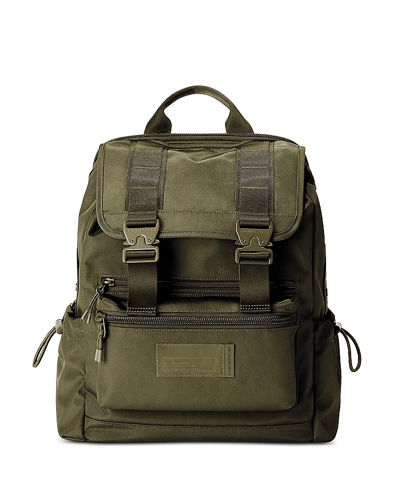 Dagne Dover Brooklyn Flap Top Backpack, Dark Moss