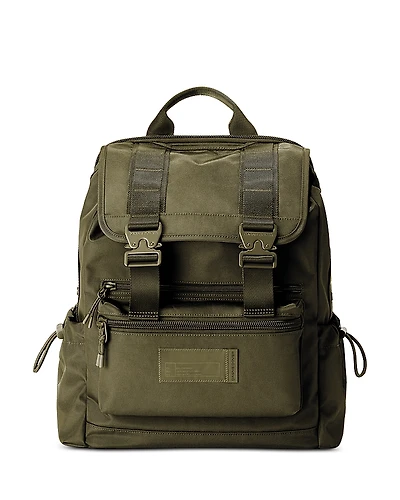 Dagne Dover Brooklyn Flap Top Backpack, Dark Moss