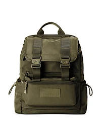 Dagne Dover Brooklyn Flap Top Backpack, Dark Moss