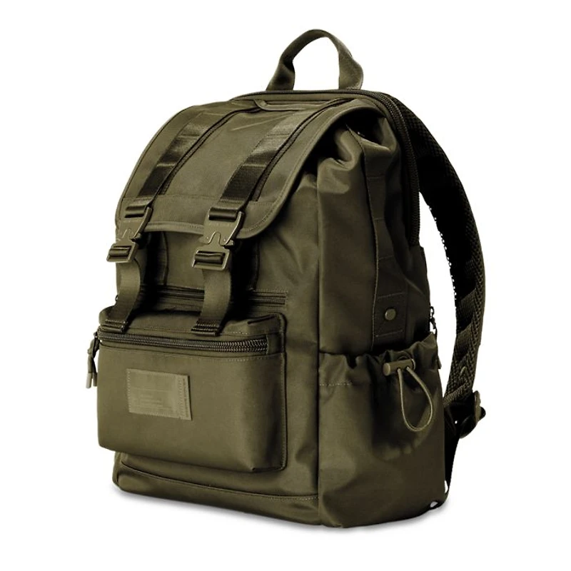 Brooklyn Flap Top Backpack, Dark Moss