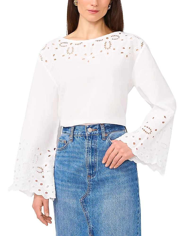 1.state Eyelet Blouse