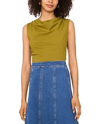 Boat Neck Ruched Top