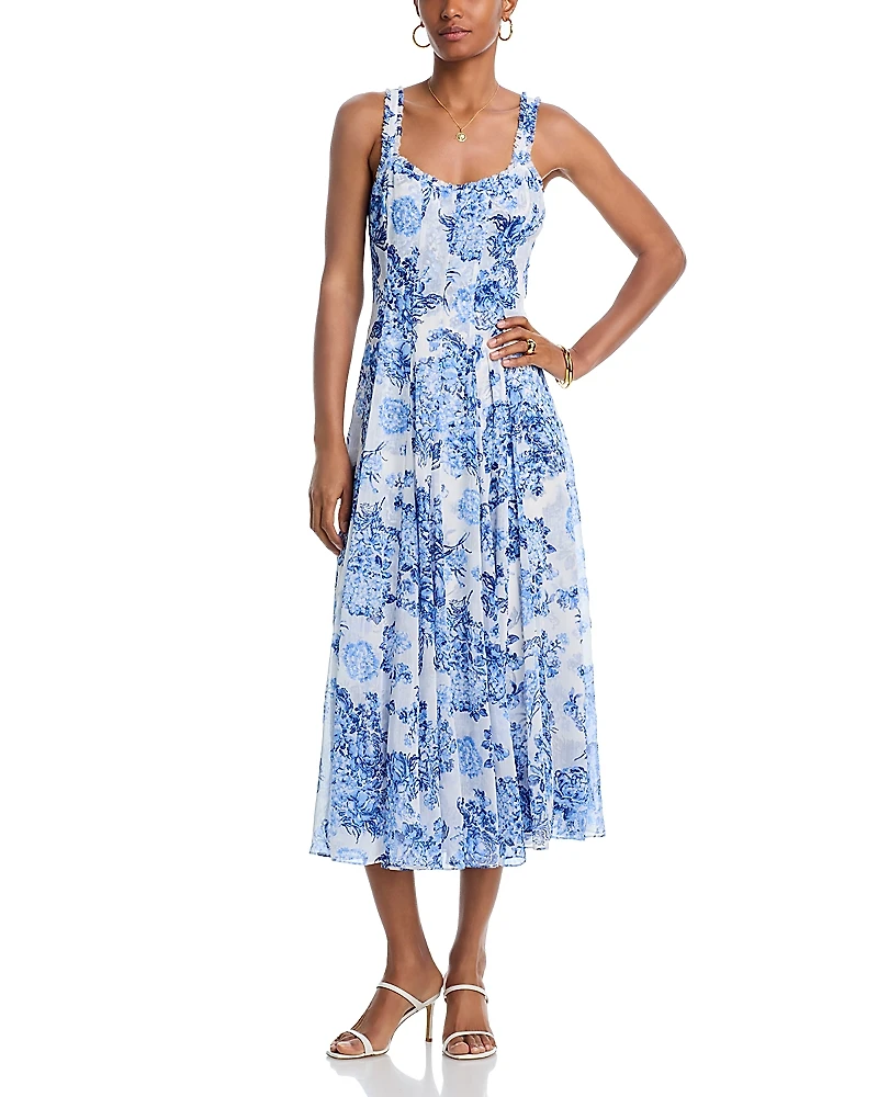 Cinq a Sept Costal Bouquet Marmo Dress