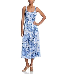 Cinq a Sept Costal Bouquet Marmo Dress